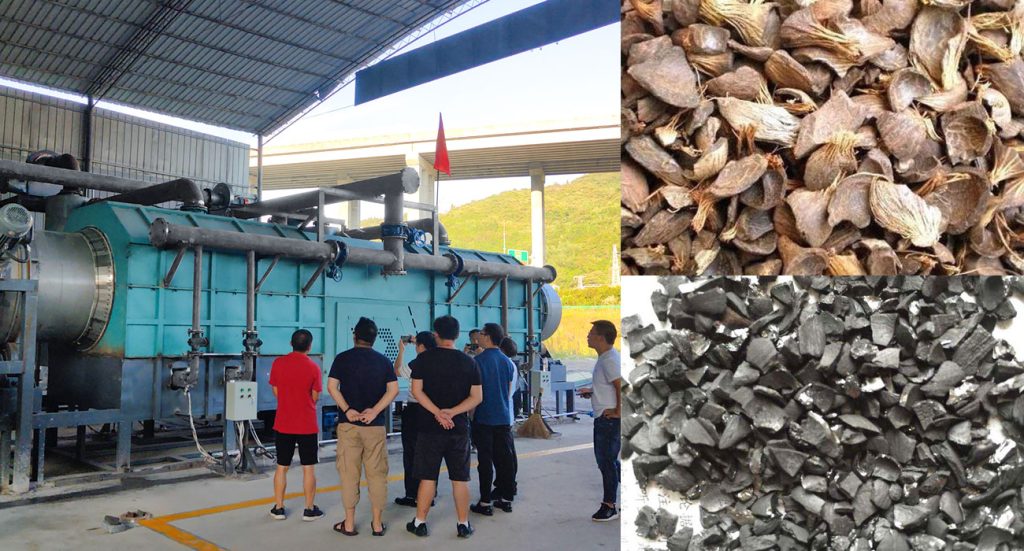 Beston Palm Kernel Shell Charcoal Making Machine for Sale